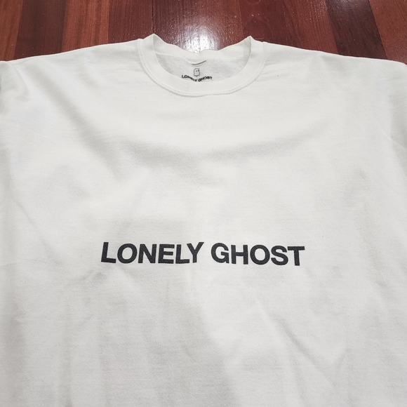 Lonely Ghost Heart On My Sleeve Crewneck Sweatshirt | White | XXXL - Picture 8 of 9